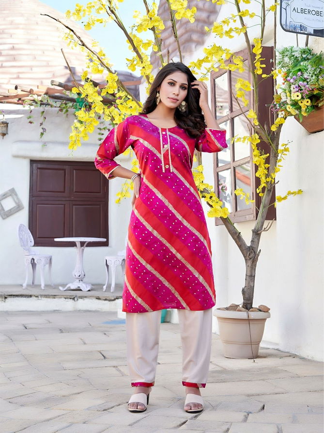 Smylee Silk Designer Printed Kurtis With Bottom Catalog